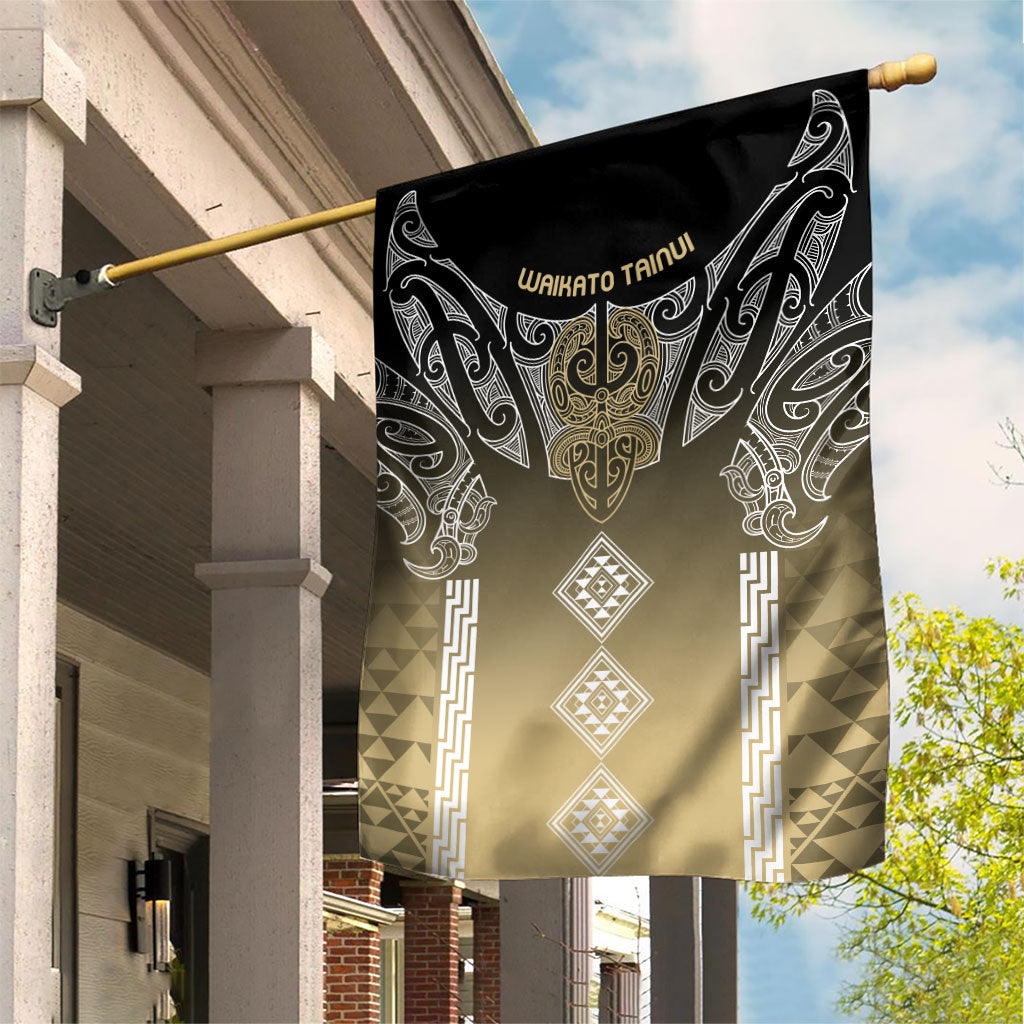 Aotearoa Maori Iwi Heritage Garden Flag Waikato Tainui Parauri LT7 House Flag Earth Gold - Polynesian Pride