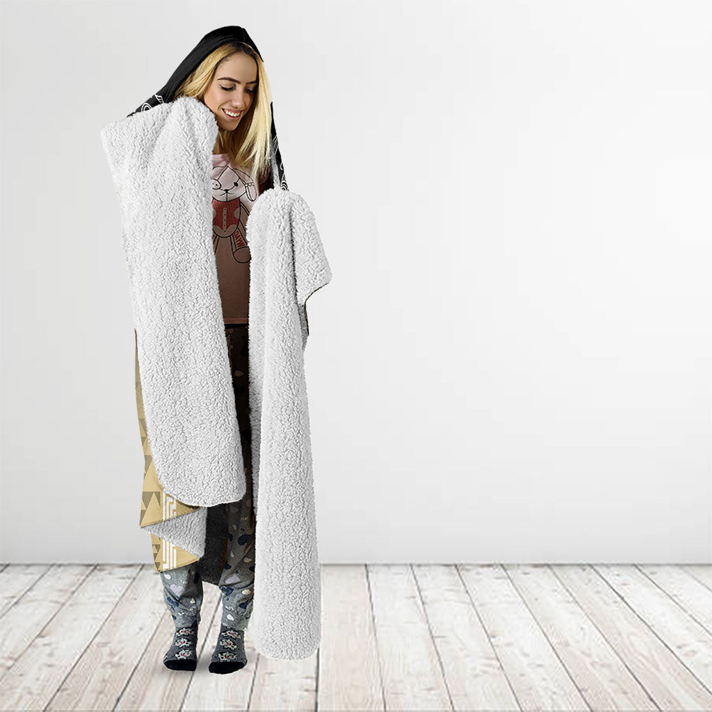 Aotearoa Maori Iwi Heritage Hooded Blanket Waikato Tainui Parauri LT7 - Polynesian Pride