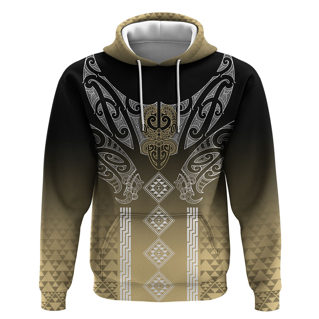 Aotearoa Maori Iwi Heritage Hoodie Waikato Tainui Parauri LT7 Pullover Hoodie Earth Gold - Polynesian Pride