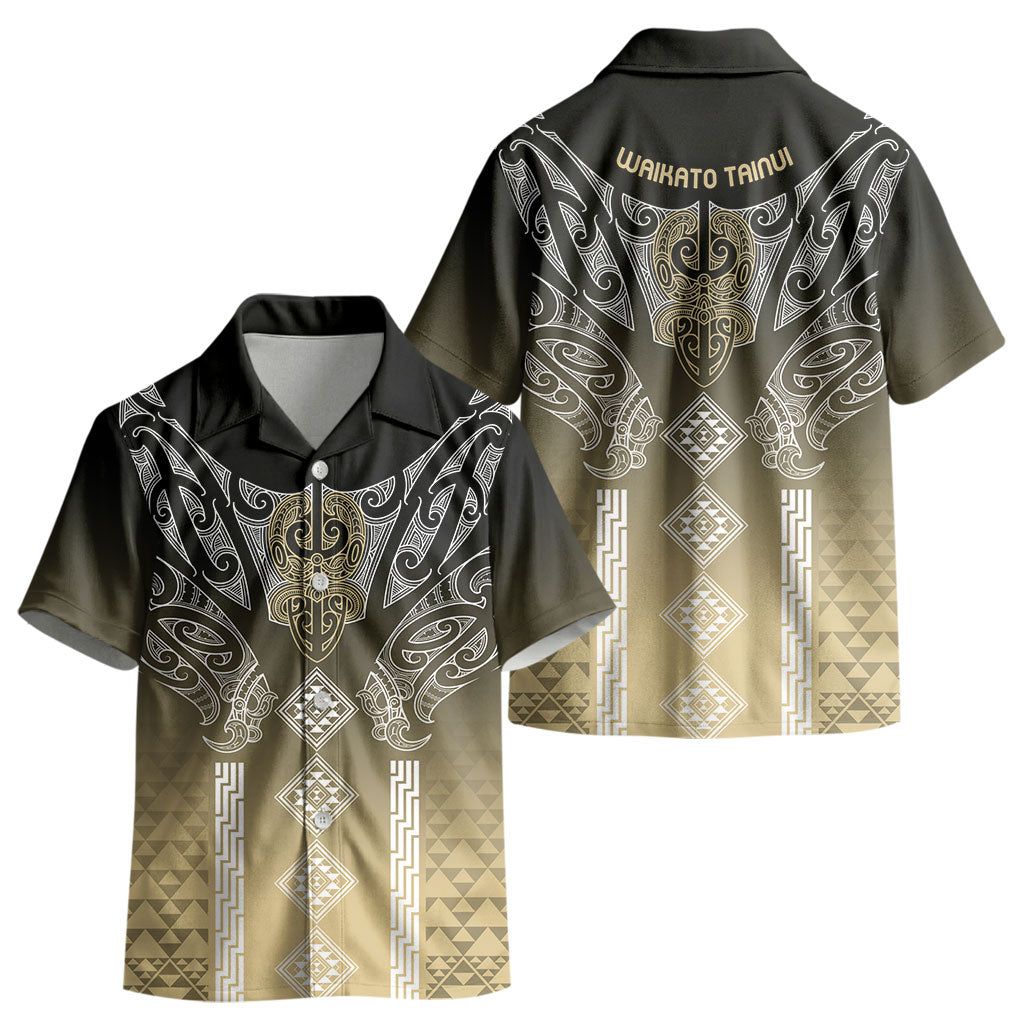 Aotearoa Maori Iwi Heritage Kid Hawaiian Shirt Waikato Tainui Parauri LT7 - Polynesian Pride