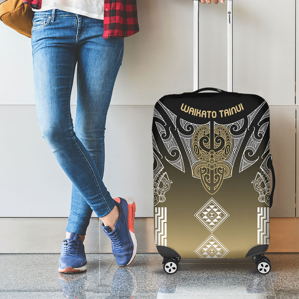 Aotearoa Maori Iwi Heritage Luggage Cover Waikato Tainui Parauri LT7 - Polynesian Pride