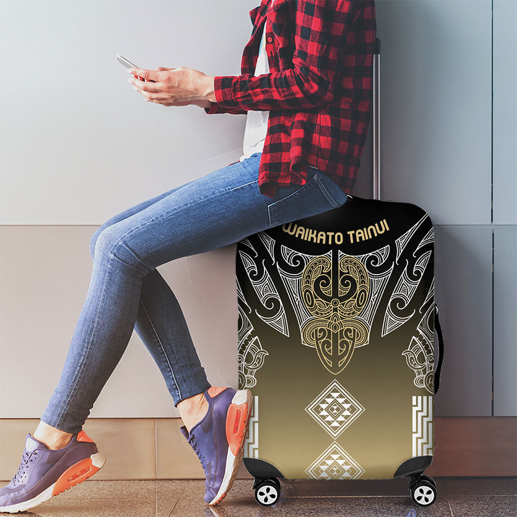 Aotearoa Maori Iwi Heritage Luggage Cover Waikato Tainui Parauri LT7 - Polynesian Pride