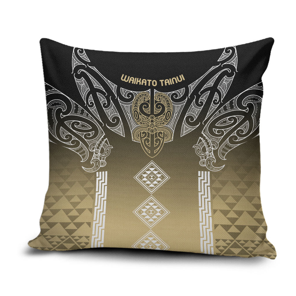 Aotearoa Maori Iwi Heritage Pillow Cover Waikato Tainui Parauri LT7 Earth Gold - Polynesian Pride
