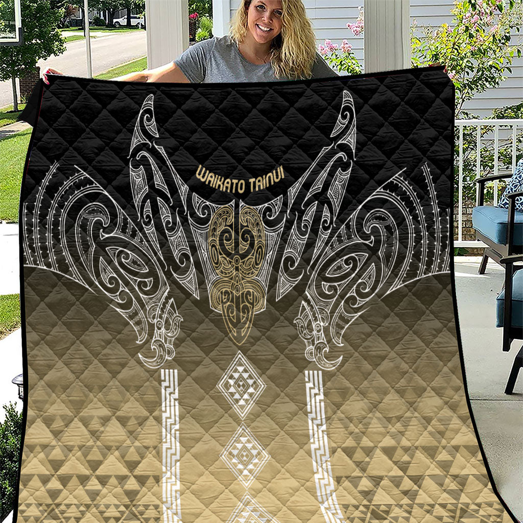 Aotearoa Maori Iwi Heritage Quilt Waikato Tainui Parauri LT7 Earth Gold - Polynesian Pride