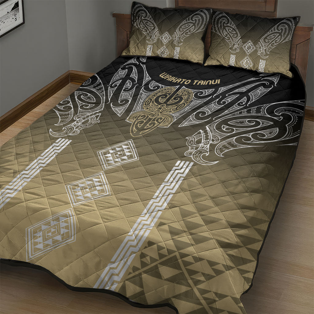 Aotearoa Maori Iwi Heritage Quilt Bed Set Waikato Tainui Parauri LT7 - Polynesian Pride