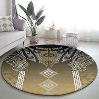 Aotearoa Maori Iwi Heritage Round Carpet Waikato Tainui Parauri LT7 - Polynesian Pride