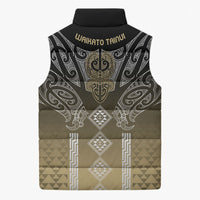 Aotearoa Maori Iwi Heritage Sleeveless Puffer Jacket Waikato Tainui Parauri LT7 - Polynesian Pride