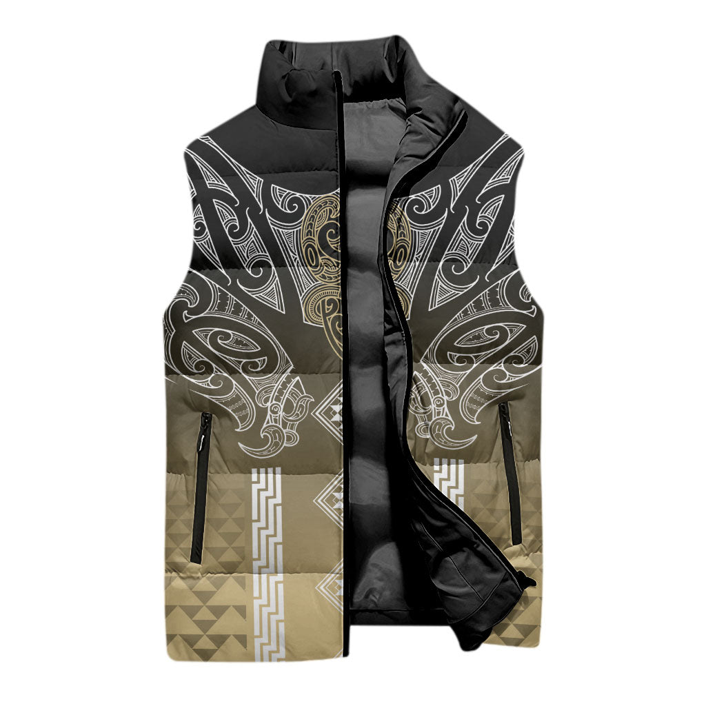 Aotearoa Maori Iwi Heritage Sleeveless Puffer Jacket Waikato Tainui Parauri LT7 - Polynesian Pride