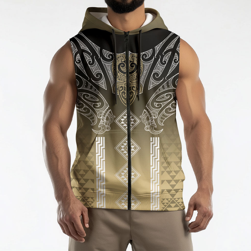 Aotearoa Maori Iwi Heritage Sleeveless Zip Hoodie Waikato Tainui Parauri LT7 - Polynesian Pride