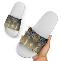 Aotearoa Maori Iwi Heritage Slide Sandals Waikato Tainui Parauri LT7 - Polynesian Pride