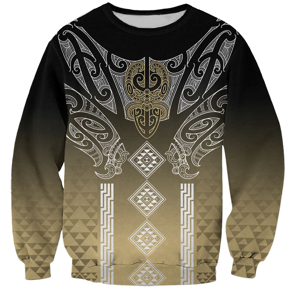 Aotearoa Maori Iwi Heritage Sweatshirt Waikato Tainui Parauri LT7 Unisex Earth Gold - Polynesian Pride