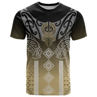 Aotearoa Maori Iwi Heritage T Shirt Waikato Tainui Parauri LT7 Earth Gold - Polynesian Pride