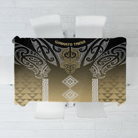 Aotearoa Maori Iwi Heritage Tablecloth Waikato Tainui Parauri LT7 Earth Gold - Polynesian Pride