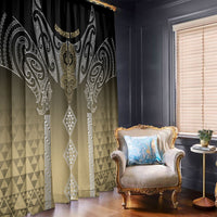 Aotearoa Maori Iwi Heritage Window Curtain Waikato Tainui Parauri LT7 - Polynesian Pride