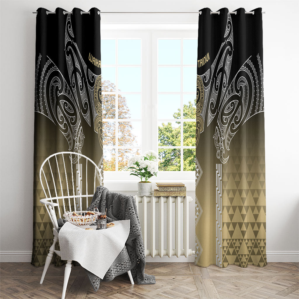 Aotearoa Maori Iwi Heritage Window Curtain Waikato Tainui Parauri LT7 - Polynesian Pride