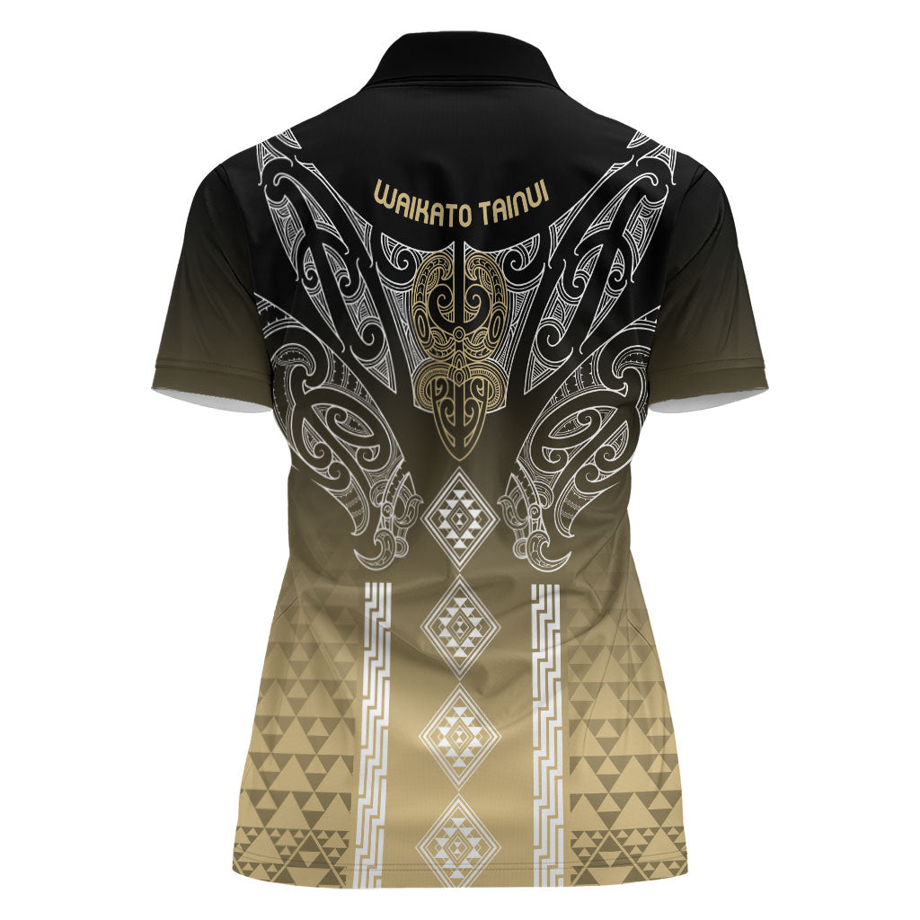 Aotearoa Maori Iwi Heritage Women Polo Shirt Waikato Tainui Parauri LT7 - Polynesian Pride