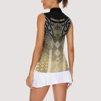 Aotearoa Maori Iwi Heritage Women Sleeveless Polo Shirt Waikato Tainui Parauri LT7 - Polynesian Pride