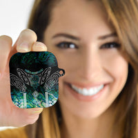Aotearoa Maori Iwi Heritage AirPods Case Ngati Kahungunu Paua Shell Turquoise LT7 - Polynesian Pride