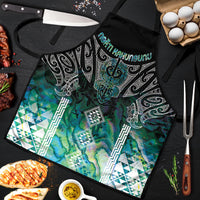 Aotearoa Maori Iwi Heritage Apron Ngati Kahungunu Paua Shell Turquoise LT7 Green Blue - Polynesian Pride