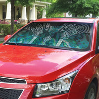 Aotearoa Maori Iwi Heritage Auto Sun Shade Ngati Kahungunu Paua Shell Turquoise LT7 - Polynesian Pride