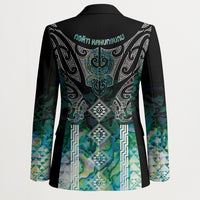 Aotearoa Maori Iwi Heritage Blazer Ngati Kahungunu Paua Shell Turquoise LT7 - Polynesian Pride