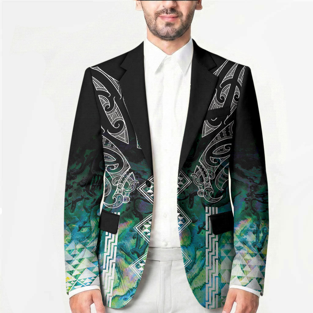 Aotearoa Maori Iwi Heritage Blazer Ngati Kahungunu Paua Shell Turquoise LT7 - Polynesian Pride