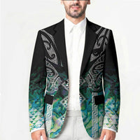 Aotearoa Maori Iwi Heritage Blazer Ngati Kahungunu Paua Shell Turquoise LT7 - Polynesian Pride
