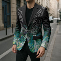 Aotearoa Maori Iwi Heritage Blazer Ngati Kahungunu Paua Shell Turquoise LT7 - Polynesian Pride