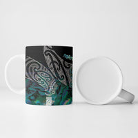 Aotearoa Maori Iwi Heritage Ceramic Mug Ngati Kahungunu Paua Shell Turquoise LT7 - Polynesian Pride