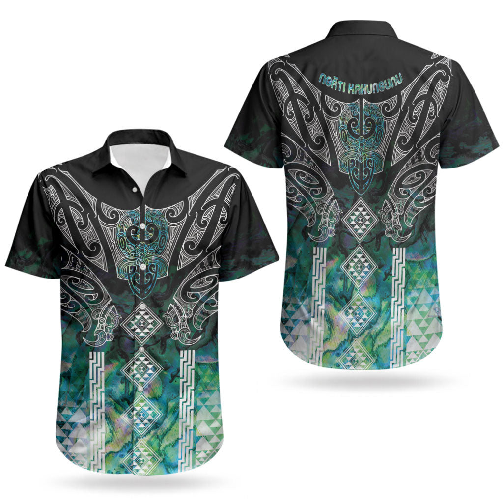Aotearoa Maori Iwi Heritage Couples Matching Summer Maxi Dress and Hawaiian Shirt Ngati Kahungunu Paua Shell Turquoise LT7 - Polynesian Pride