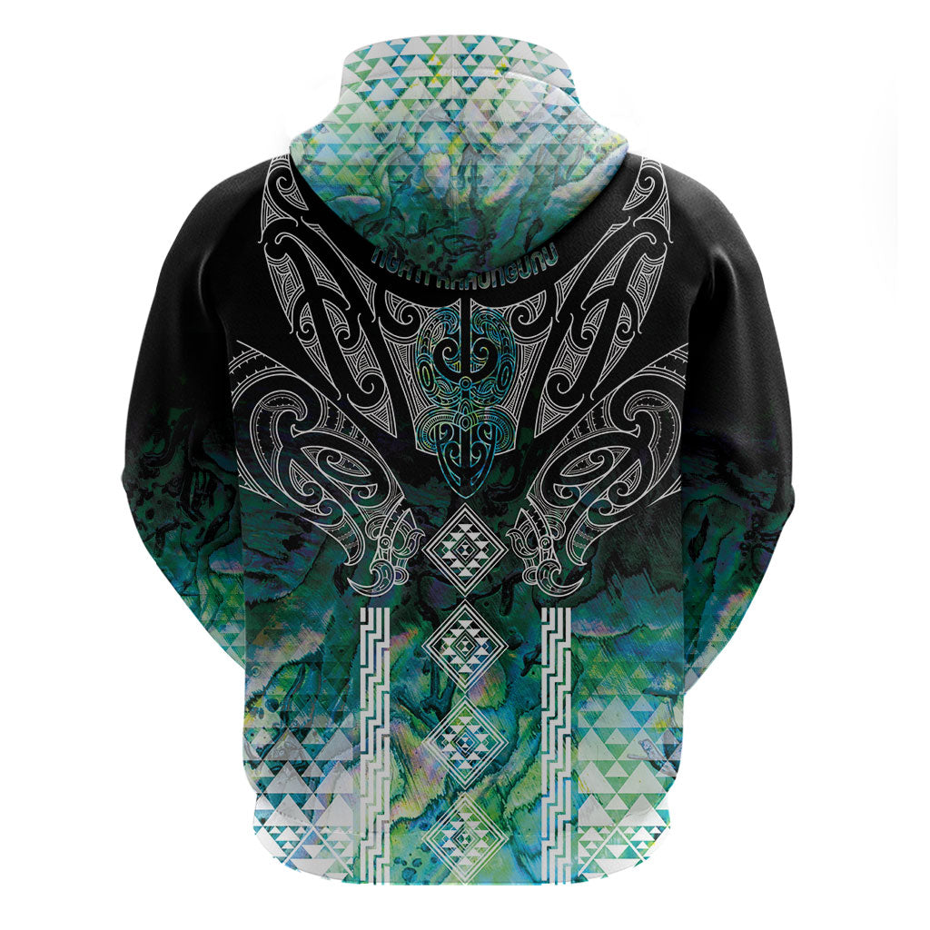 Aotearoa Maori Iwi Heritage Hoodie Ngati Kahungunu Paua Shell Turquoise LT7 - Polynesian Pride