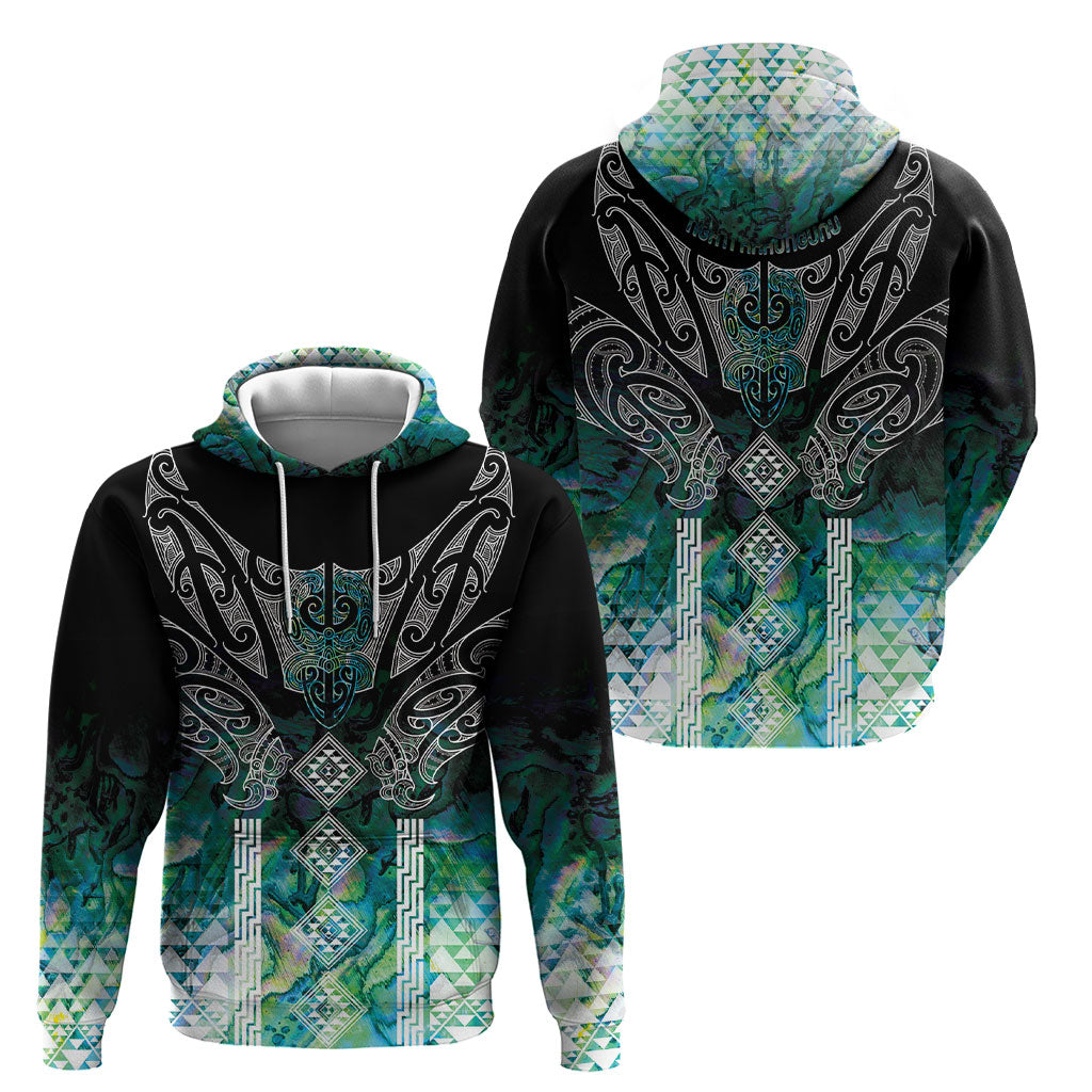 Aotearoa Maori Iwi Heritage Hoodie Ngati Kahungunu Paua Shell Turquoise LT7 - Polynesian Pride
