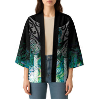 Aotearoa Maori Iwi Heritage Kimono Ngati Kahungunu Paua Shell Turquoise LT7 - Polynesian Pride