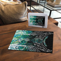 Aotearoa Maori Iwi Heritage Puzzle Ngati Kahungunu Paua Shell Turquoise LT7 - Polynesian Pride