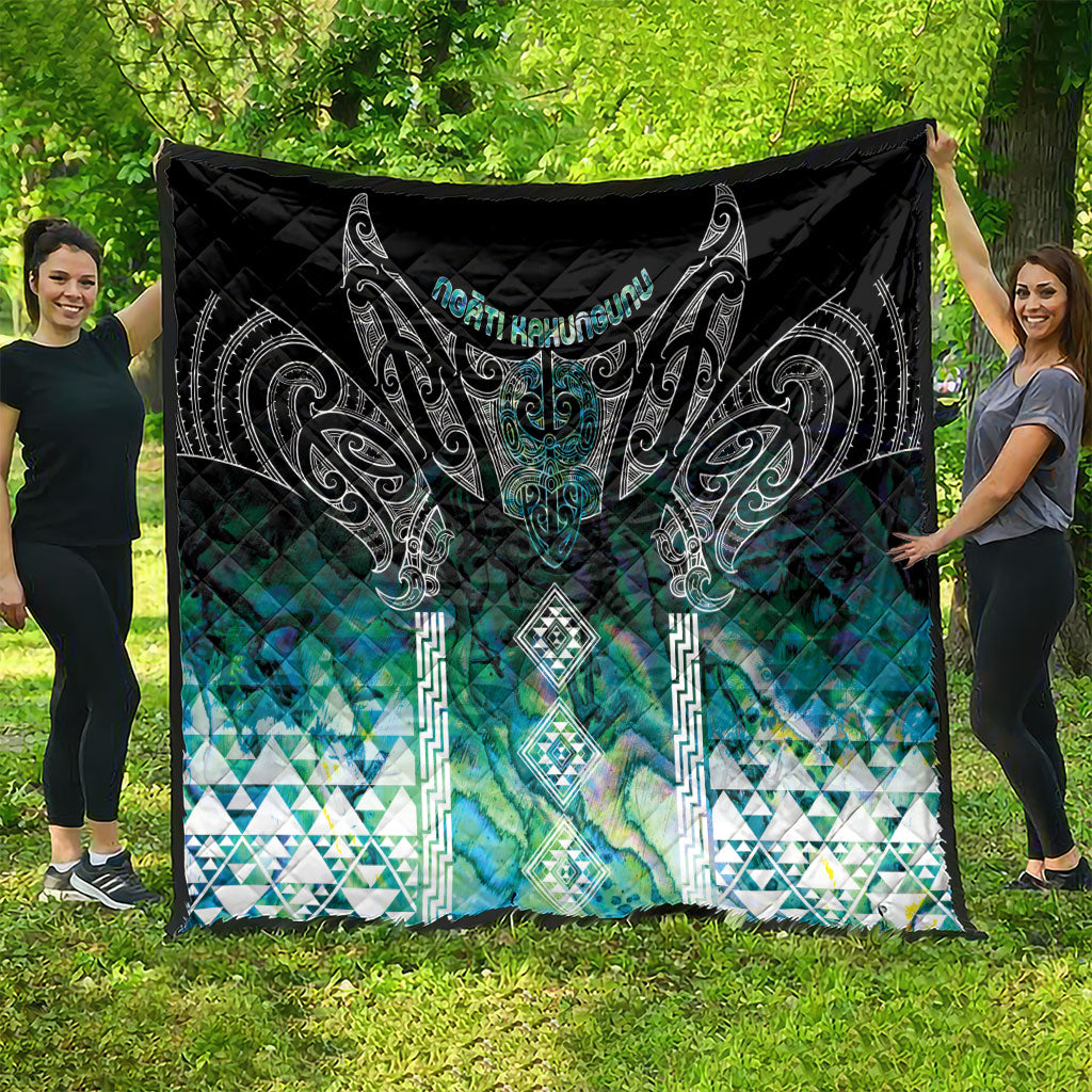 Aotearoa Maori Iwi Heritage Quilt Ngati Kahungunu Paua Shell Turquoise LT7 - Polynesian Pride
