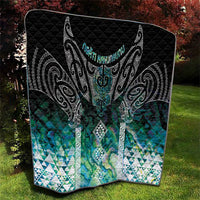 Aotearoa Maori Iwi Heritage Quilt Ngati Kahungunu Paua Shell Turquoise LT7 - Polynesian Pride