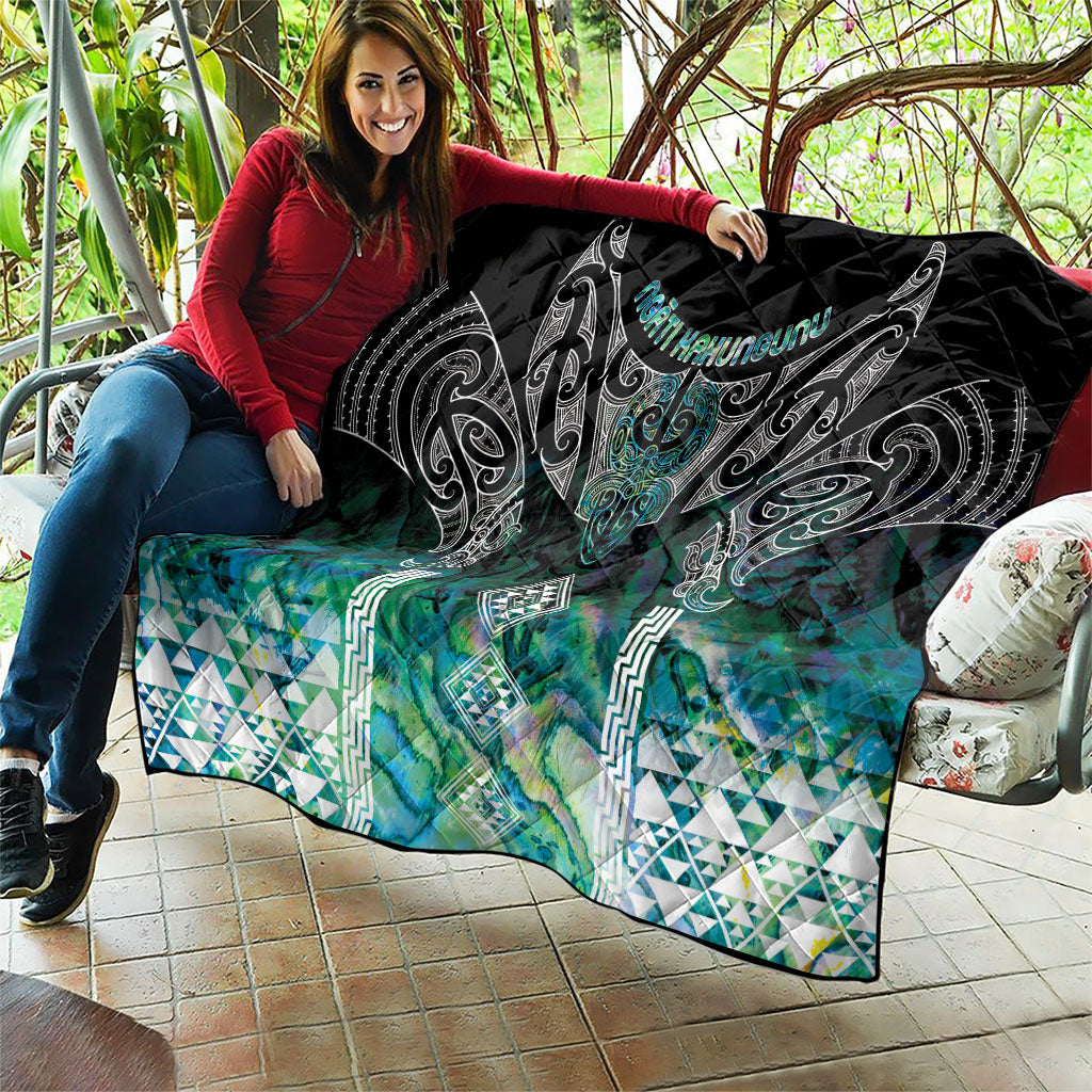 Aotearoa Maori Iwi Heritage Quilt Ngati Kahungunu Paua Shell Turquoise LT7 - Polynesian Pride