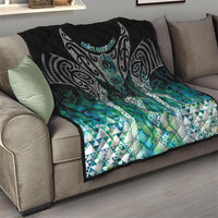 Aotearoa Maori Iwi Heritage Quilt Ngati Kahungunu Paua Shell Turquoise LT7 - Polynesian Pride