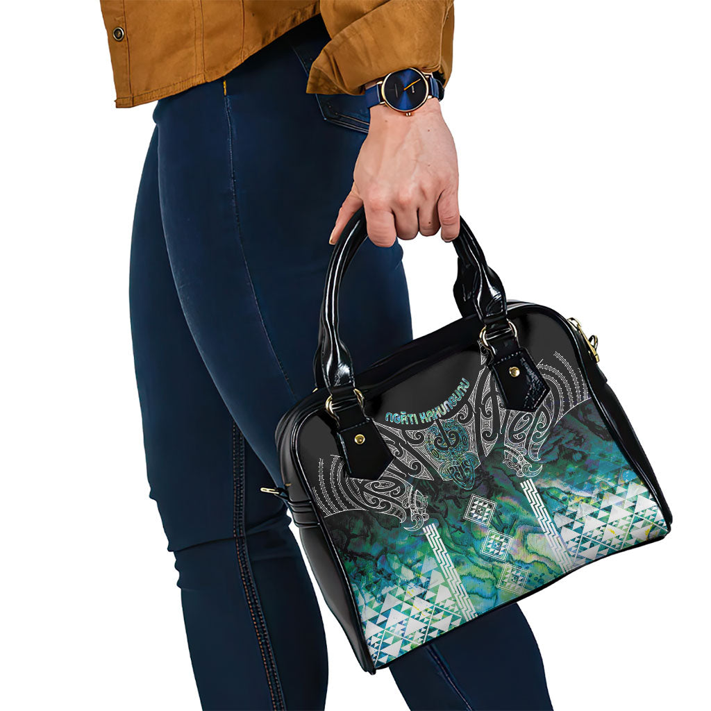 Aotearoa Maori Iwi Heritage Shoulder Handbag Ngati Kahungunu Paua Shell Turquoise LT7 - Polynesian Pride