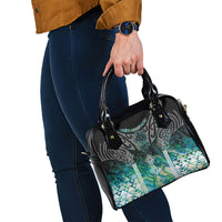 Aotearoa Maori Iwi Heritage Shoulder Handbag Ngati Kahungunu Paua Shell Turquoise LT7 - Polynesian Pride