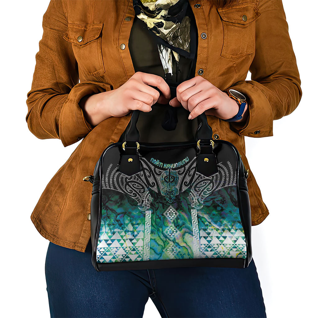Aotearoa Maori Iwi Heritage Shoulder Handbag Ngati Kahungunu Paua Shell Turquoise LT7 - Polynesian Pride