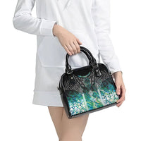 Aotearoa Maori Iwi Heritage Shoulder Handbag Ngati Kahungunu Paua Shell Turquoise LT7 - Polynesian Pride