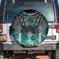 Aotearoa Maori Iwi Heritage Spare Tire Cover Ngati Kahungunu Paua Shell Turquoise LT7 Green Blue - Polynesian Pride
