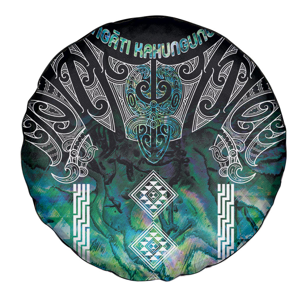 Aotearoa Maori Iwi Heritage Spare Tire Cover Ngati Kahungunu Paua Shell Turquoise LT7 - Polynesian Pride