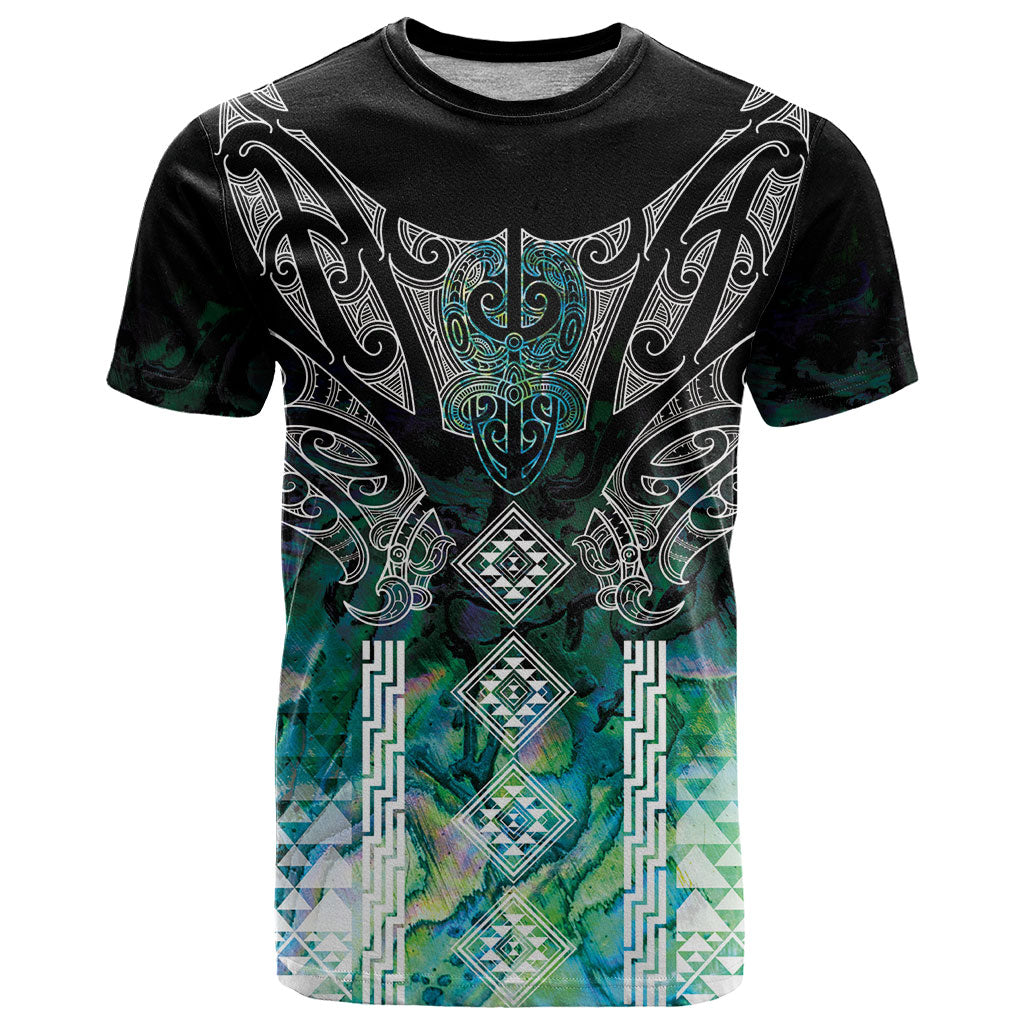 Aotearoa Maori Iwi Heritage T Shirt Ngati Kahungunu Paua Shell Turquoise LT7 Green Blue - Polynesian Pride