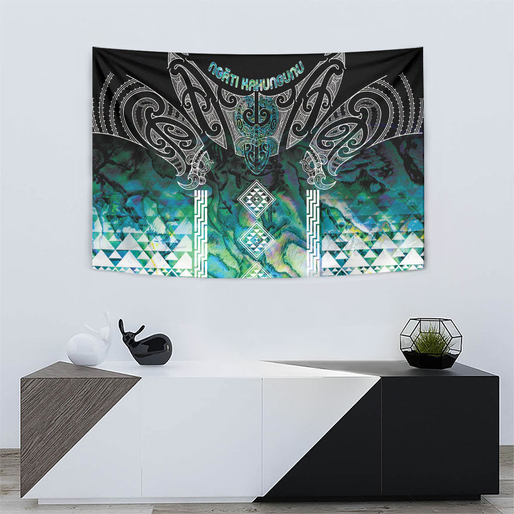 Aotearoa Maori Iwi Heritage Tapestry Ngati Kahungunu Paua Shell Turquoise LT7 - Polynesian Pride
