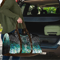 Aotearoa Maori Iwi Heritage Travel Bag Ngati Kahungunu Paua Shell Turquoise LT7 - Polynesian Pride