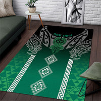 Aotearoa Maori Iwi Heritage Area Rug Ngai Tahu Pounamu Green LT7 Jade Green - Polynesian Pride