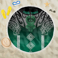 Aotearoa Maori Iwi Heritage Beach Blanket Ngai Tahu Pounamu Green LT7 One Size 150cm Jade Green - Polynesian Pride