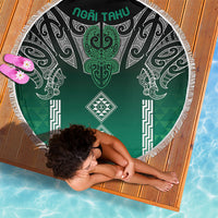 Aotearoa Maori Iwi Heritage Beach Blanket Ngai Tahu Pounamu Green LT7 - Polynesian Pride